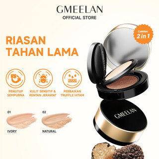 GMEELAN CUSHION Black Truffle Zinc PCA Antioksidan Air Cushion 7g+10g Meratakan Warna Kulit Foundation Factial Make Up Oil-Control Waterproof High Coverage Flawless Foundation Long-lasting Concealer BB CC Cream BPOM