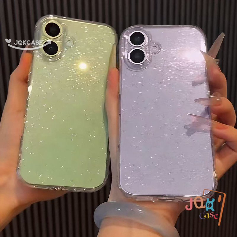 เหมาะสำหรับ IPhone 17 16 15 11 12 13 14 Pro Max X XS XR Max 7 8 13 Plus กันกระแทกและทนต่อการตกกระแทก กลิตเตอร์