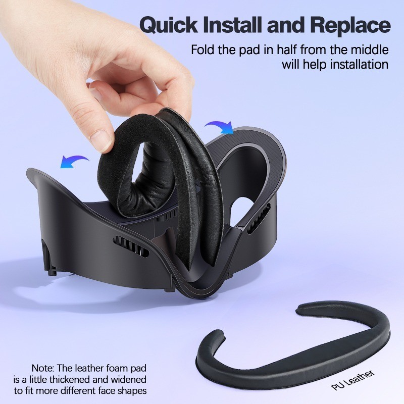 Design Facial Interface, Face Pads เข้ากันได้กับอุปกรณ์เสริม Oculus Meta Quest 3, ไม่เข้ากันได้กับ M