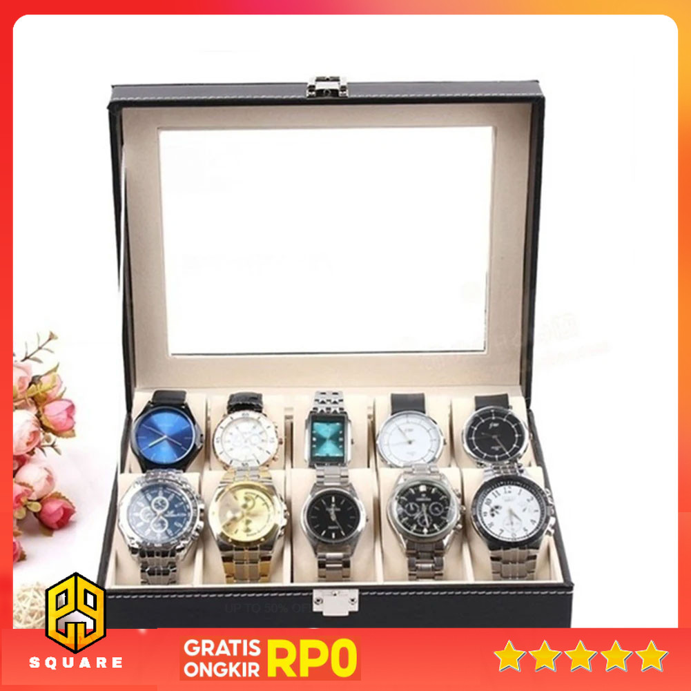 Rhodey Luxury 12-Slot Watch Storage Organizer - Z-0003 Original 99 Square