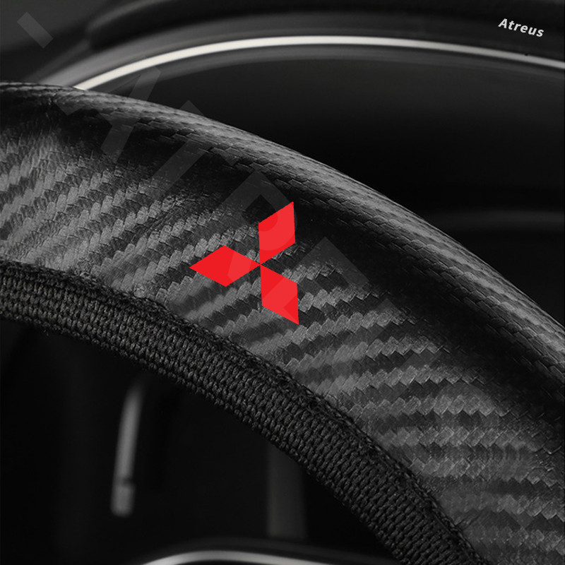 Mitsubishi ปลอกหุ้มพวงมาลัยหนังนุ่ม 38 ซม. กับ ซิลิโคน ป้องกันลื่น หนังนุ่มสบายมือ ปลอกหุ้มพวงมาลัยรถยนต์ สำหรับ Mitsubishi Lancer EX Triton Xforce Xpander Cross Attrage Mirage Outlander Pajero Sport ASX - รูปที่ 5