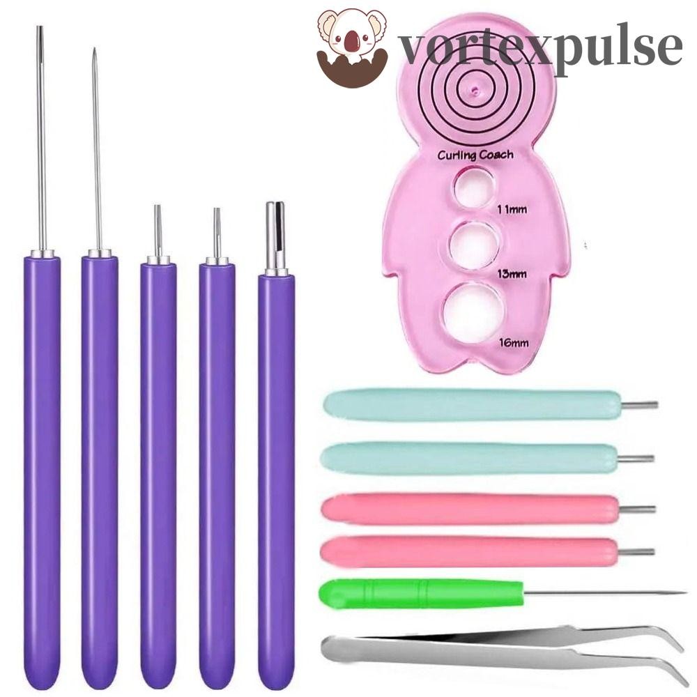 VORTEXPULSE 12PCS Quilling Needle Kit, Paper Craft Paper Curling Paper Quilling Tools, ใช้งานได้จริง