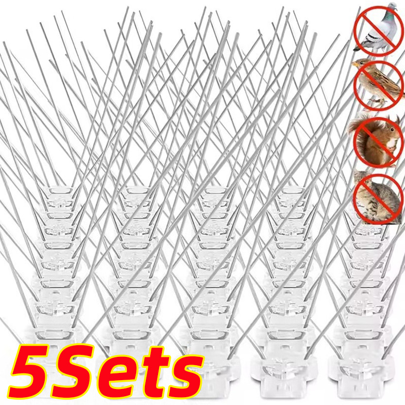 1/3/5ชุดสแตนเลสPigeon Repellerชุด/ระเบียงหลังคาAnti-bird Spikes/กระรอกCat Deterrentเล็บเครื่องมือ – โปรปัง