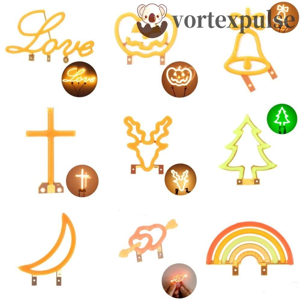 VORTEXPULSE LED Edison Filament, 3V Micro Diode Light Filament, Love Letter ตกแต่งยืดหยุ่นการ์ตูน Re