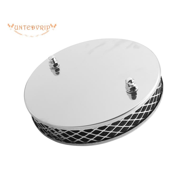 [Quick U]1PCS Car Chrome Pancake กรองอากาศสูงสําหรับ 11 นิ้ว SU HS4 Carburettors 14X3 ซม.