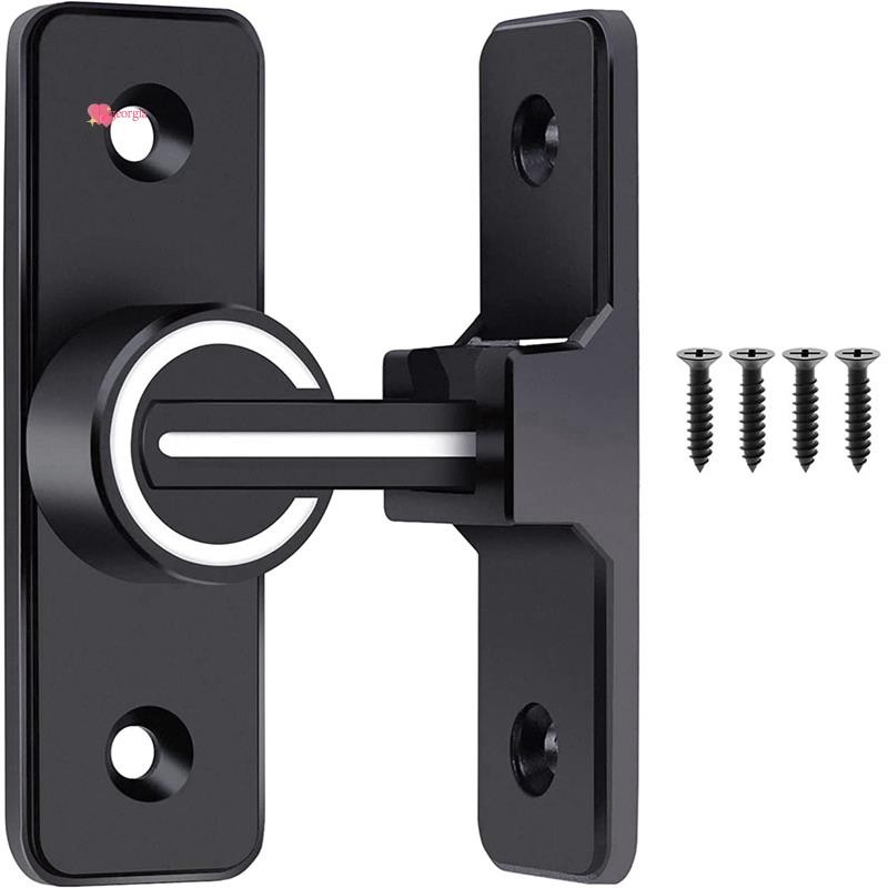 georg331 PCS Barn Door Lock เลื่อน Barn Door Latch เหมาะสําหรับ Garden, Garage (90 องศา)
