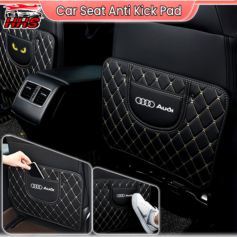Audi รถที่นั่งกลับ Anti Kick Pad Anti-สกปรกป้องกันกล่องเก็บ PU หนัง Protector สําหรับ Audi A3 8l 8Y 
