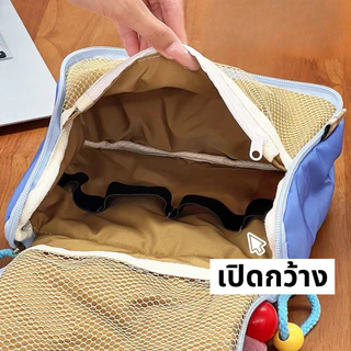กระเป๋าเครื่องสําอางค์ กระเป๋าอเนกประสงค์ 2-IN-1 จุของได้เยอะ แบ่งสัดส่วนหลายช่อง แบบพกพา