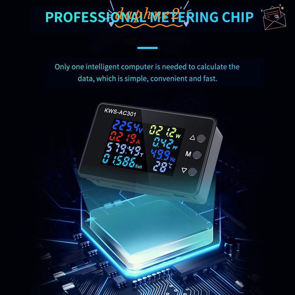DAPHNES AC Wattmeter 0-100A Dedicated Chip Power Detector KWS-AC301 Power Energy Meter
