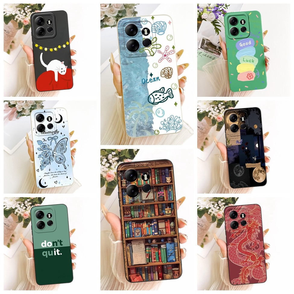 สําหรับ Tecno Spark Go 2023 ปลอก BF7n ซิลิโคนแฟชั่นดอกไม้ Kawaii น่ารัก 2D ทาสีเคสโทรศัพท์ Techno Sp