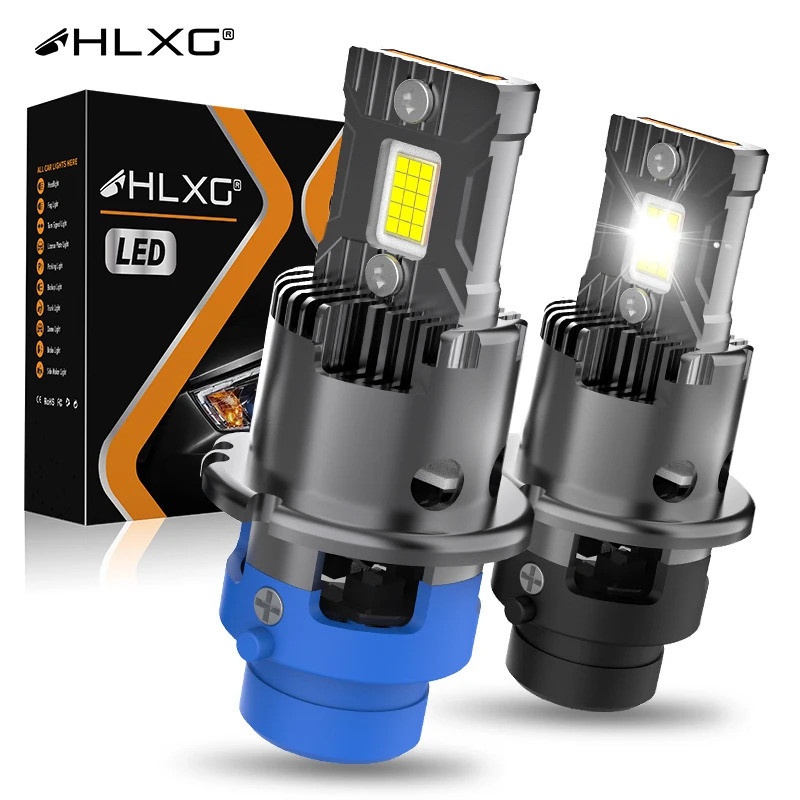 HLXG D2S D4S D2R D4R ไฟหน้ารถ LED Canbus HID Led Xenon หลอดไฟ 1:1 Turbo D1R Led รถโคมไฟ Auto Light 6