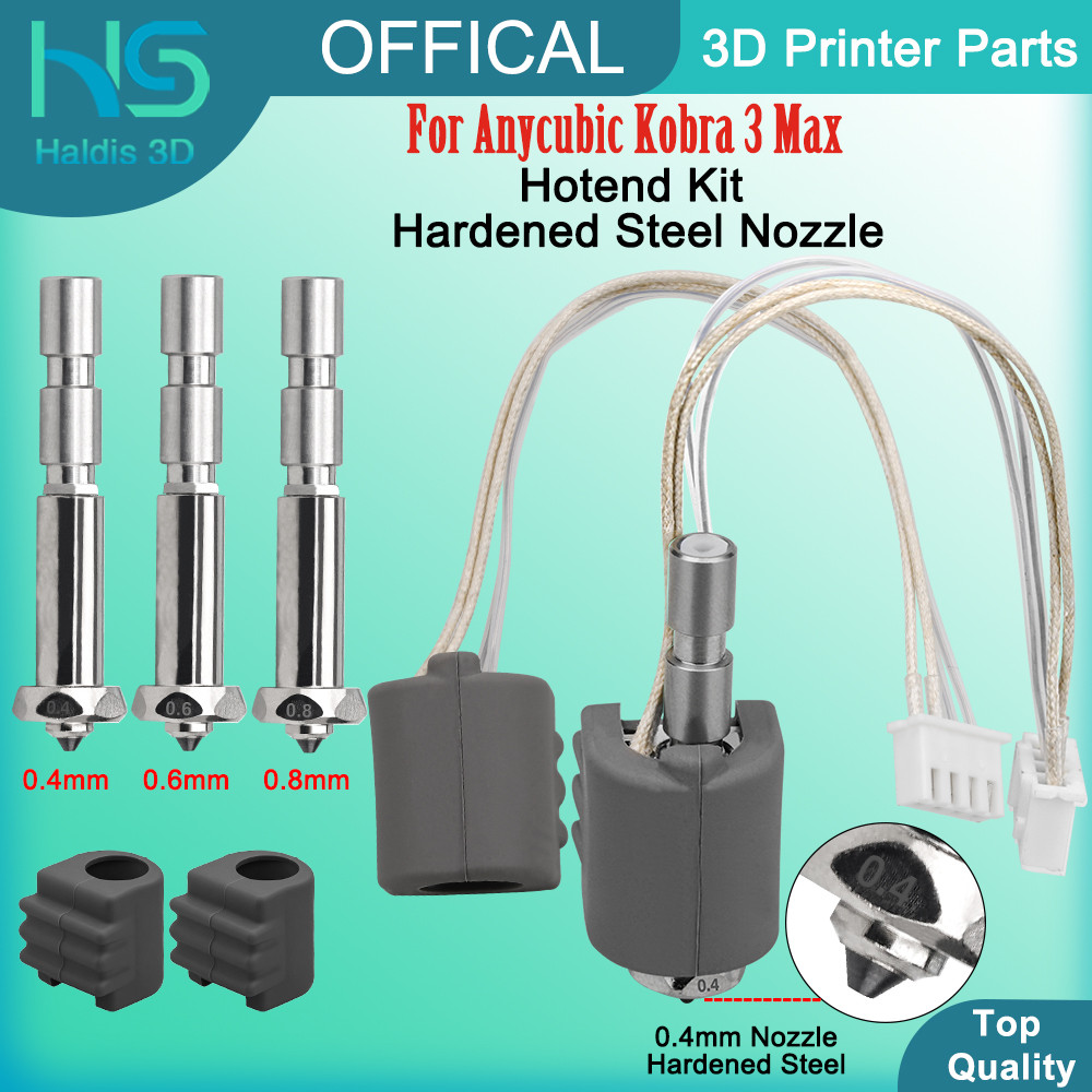 Hotend Kit For Anycubic Kobra 3 Max Integrated Bimetallic Hardened Steel Nozzle Ceramic Heating Component 3D Printer