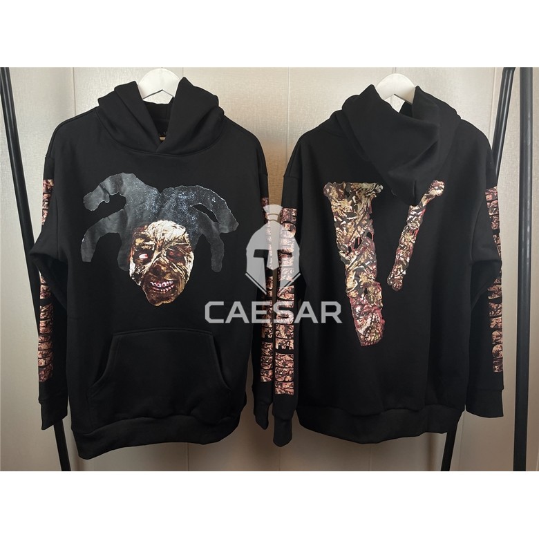 พร้อมส่ง VLONE x KODAK BLACK Joint Zombie Zombie Big V เสื้อกันหนาวมีฮู้ด