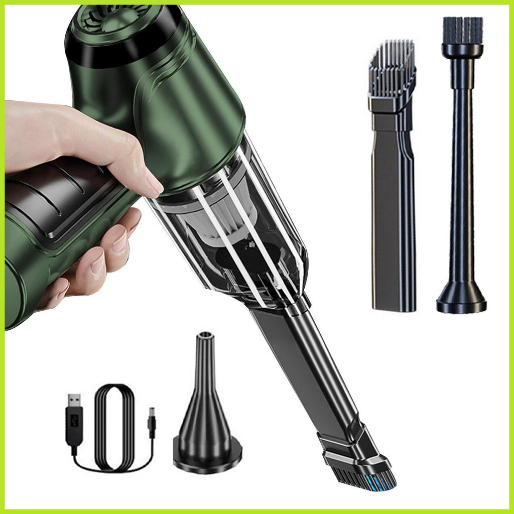 เครื่องดูดฝุ่นในรถยนต์ไร้สาย 9000Pa เครื่องทําความสะอาดแบบชาร์จไฟได้ขนาดกะทัดรัดเครื่องดูดฝุ่นสําหรั