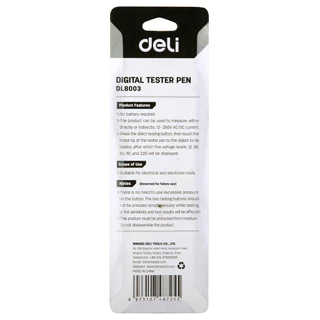 DELI ไขควงเช็คไฟ ดิจิตอล 12-250V EDL8003