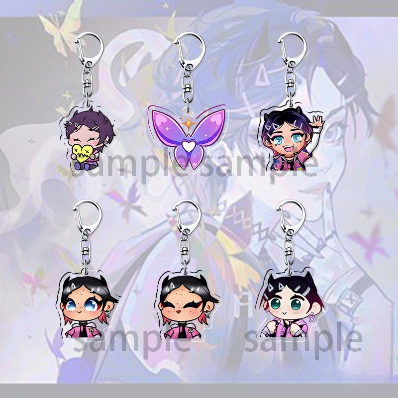 เกมยอดนิยม VALORANT อะคริลิคพวงกุญแจตัวละคร Waylay Clove Tejo Vyse Astra จี้กระเป๋าเป้สะพายหลังกุญแจ