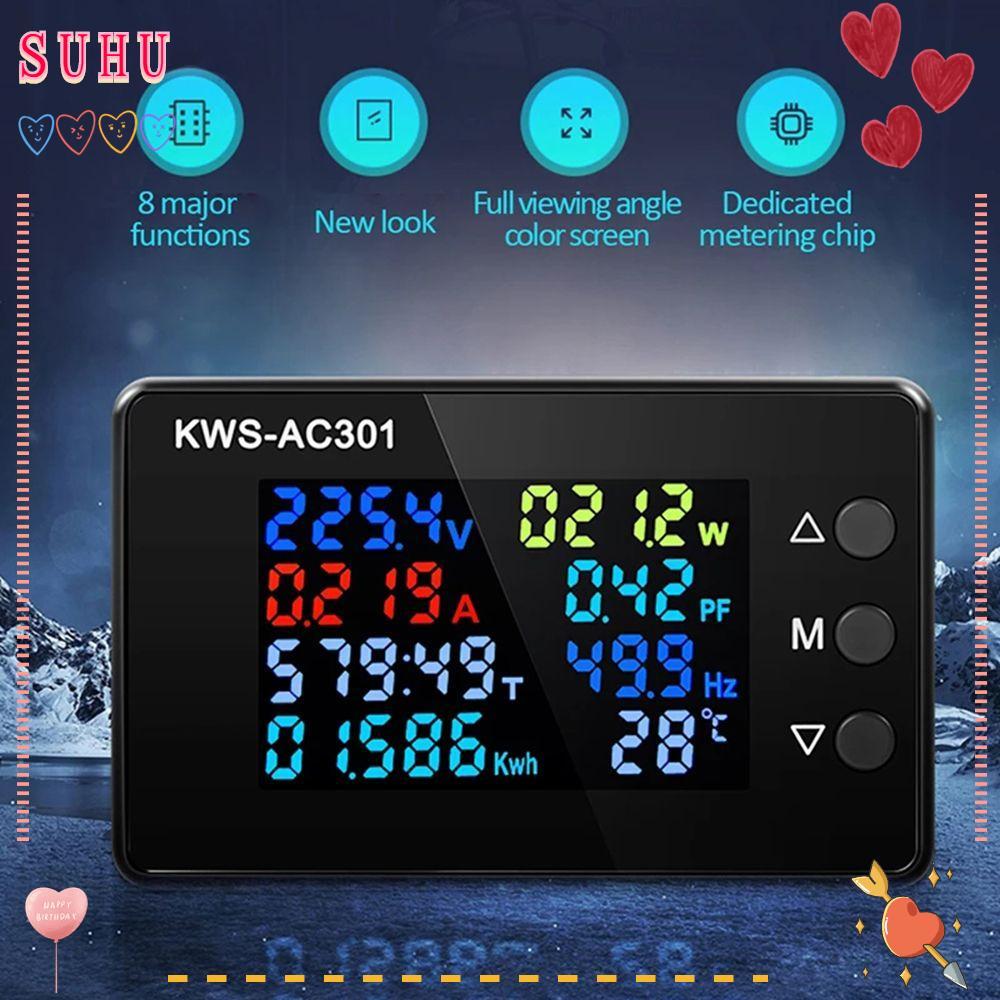 SUHU Digital Voltmeter Ammeter KWS-AC301 ความแม่นยําสูง AC 50-300V Power Energy Meter