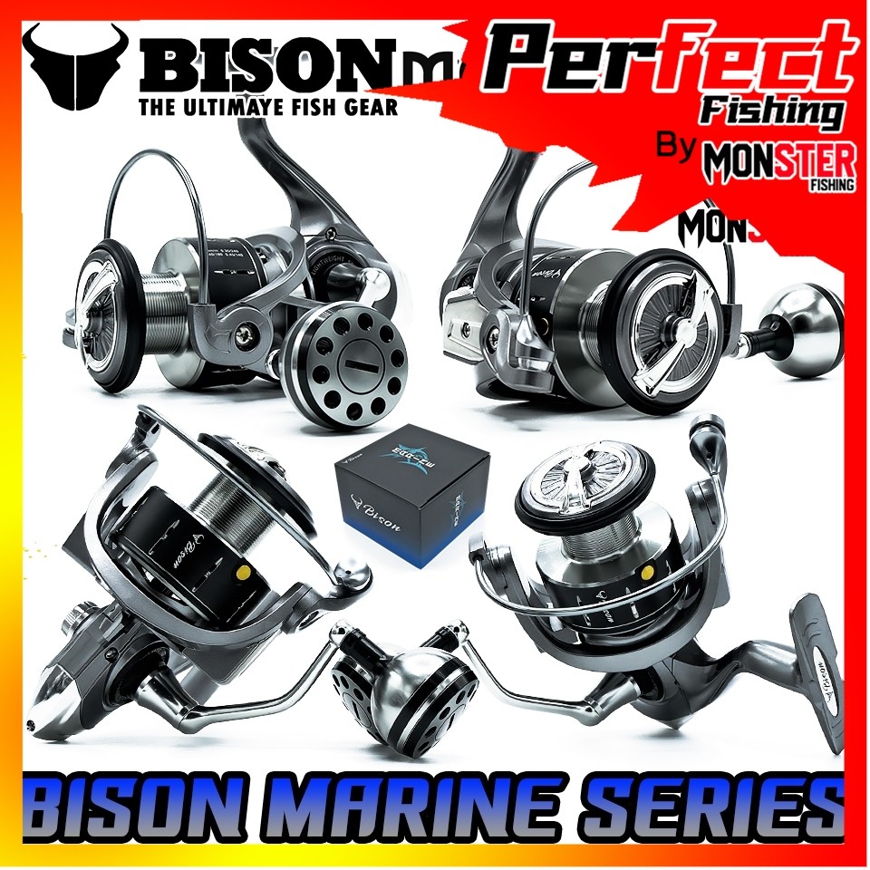 รอกตกปลา รอกสปินนิ่ง BISON MARINE SERIES (มีให้เลือกหลายเบอร์)