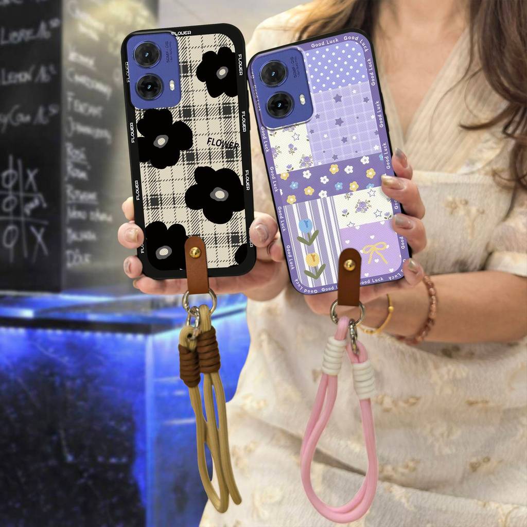 กันน้ําการ์ตูนเคสโทรศัพท์สําหรับ MOTO G85/S50 Neo Graffiti ออกแบบแฟชั่น Full wrap ทนทาน Lanyard สร้อ