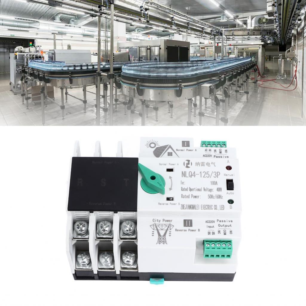 xstudio-TH Dual Power Transfer Switch วงจรตัวเลือกไฟฟ้า 400V 100A ไฟฟ้าสำรองที่เชื่อถือได้สำหรับ Hom