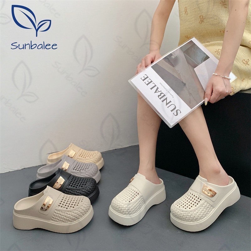 SUNBALEE 🌻SUNG716 รองเท้าแตะ รองเท้าแบบสวม สำหรับผู้หญิง พื้นนิ่มใส่สบาย วัสดุยาง EVA สินค้าพร้อมส่ง
