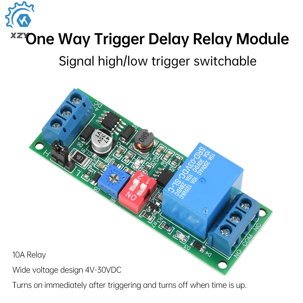 DC4-30V แรงดันไฟฟ้ากว้าง 1 Way Monostable Time Delay Relay โมดูล Trigger Timer Switch 10sec/100min/s