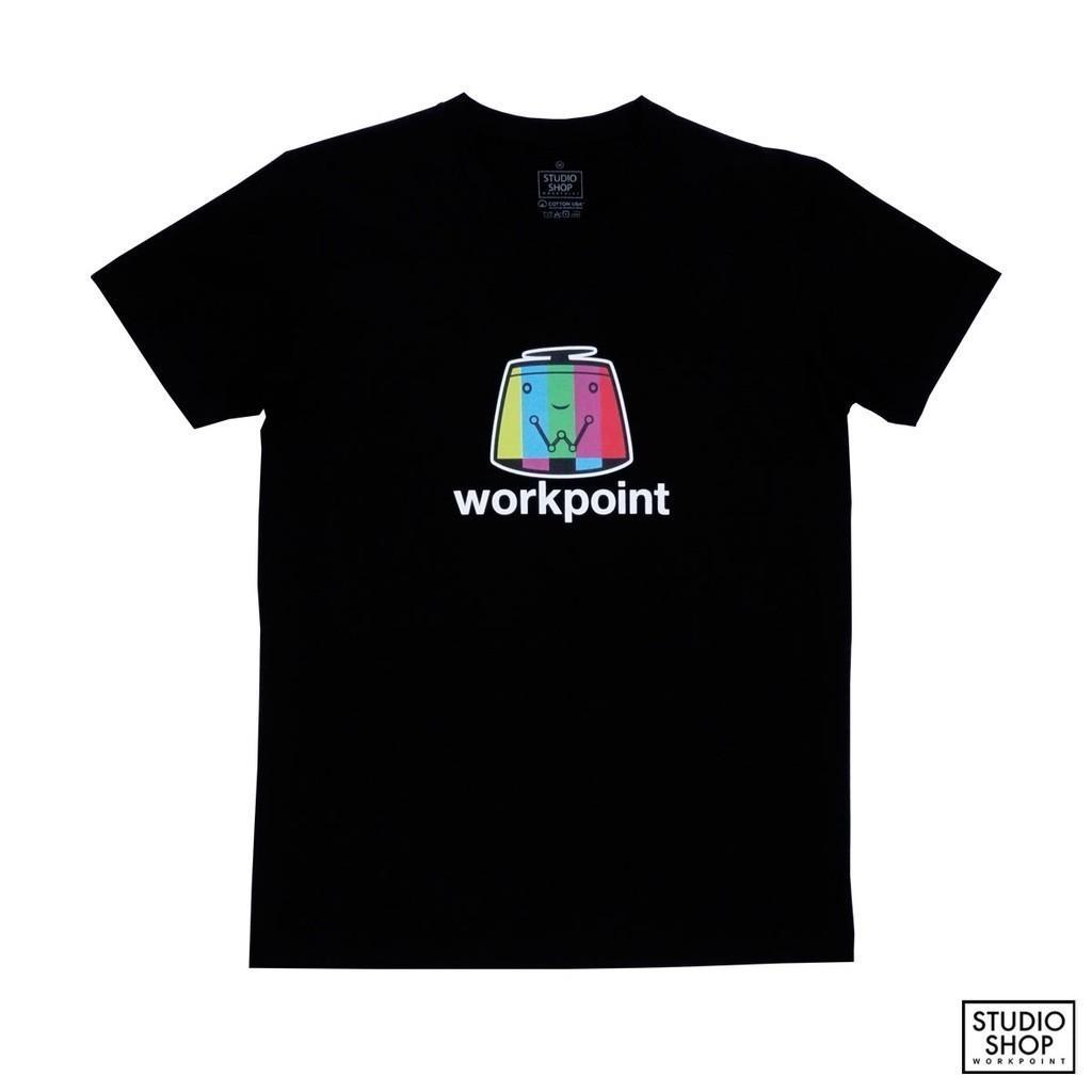 ใหม่ เสื้อยืดช่อง Workpoint สีดำ S-5XL เป็นกลาง