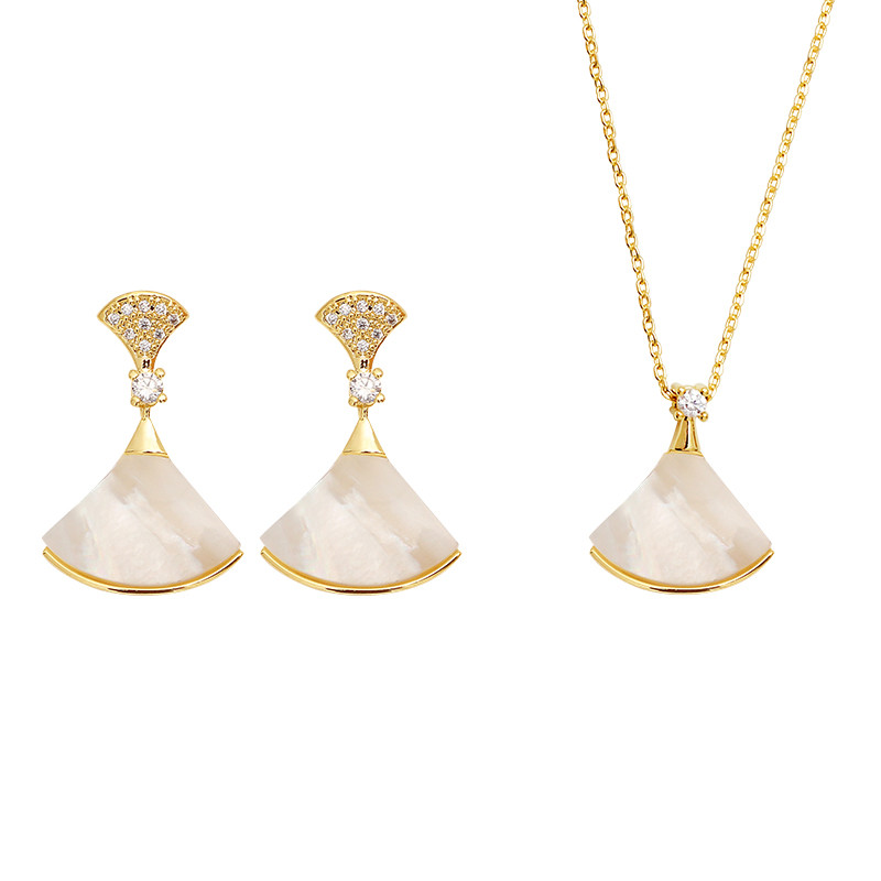 สร้อยคอมุก จี้สร้อยคอ Classy Simple Natural Non-Pierced Female Clavicle Chain Shell