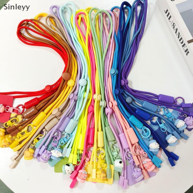 NLE โทรศัพท์แบบปรับได้ Lanyard Anti-lost Crossbody Strap Universal หมุนได้ที่ถอดออกได้ที่มีสีสันคอโท