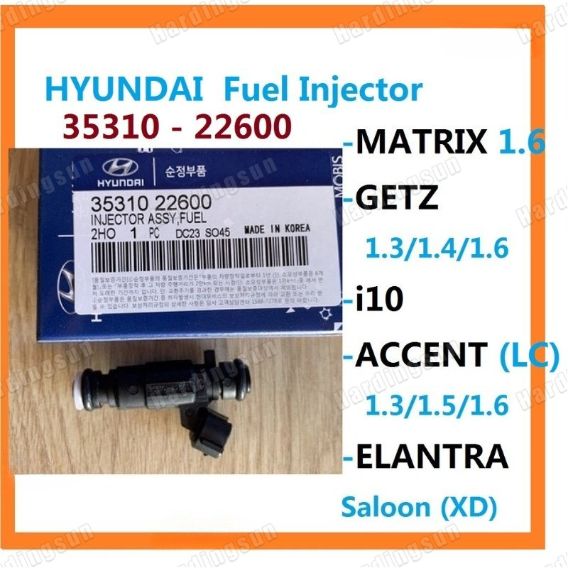หัวฉีดน้ํามันเชื้อเพลิง HYUNDAI ของแท้ #MATRIX 1.6 #GETZ #i10 #Accent แอลซี 1.3 1.5 1.6 #ELANTRA #35