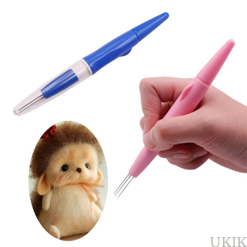 UKIK Felting Needle Handle with 3 Felting Needle เย็บปักถักร้อย Felting Pen