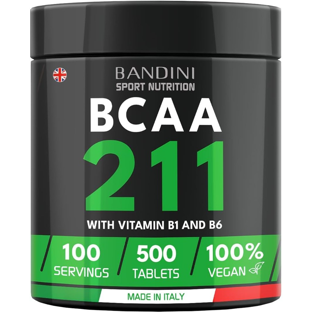 Bandini® BCAA 2:1:1 3000mg per Serving | 500 Vegan Tablets BCAAs (not Capsules or Powder) Pre Workou