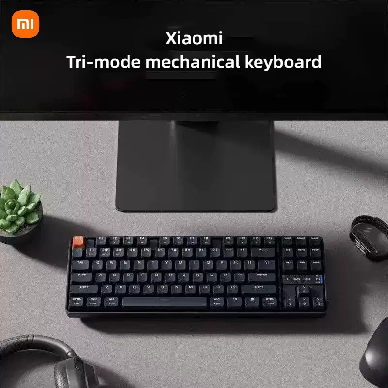 Xiaomi Mechanical Keyboard TKL Wired Connection ThreeMode 87Key Mi Game Keyboard FullKey NoPunch Mul