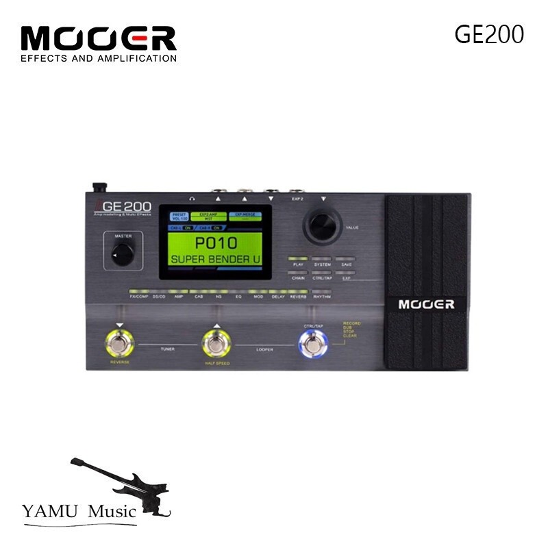Mooer GE200 Professional High Quality Multi effects Electric Guitar Preamp Builtin Expression Amp Pe