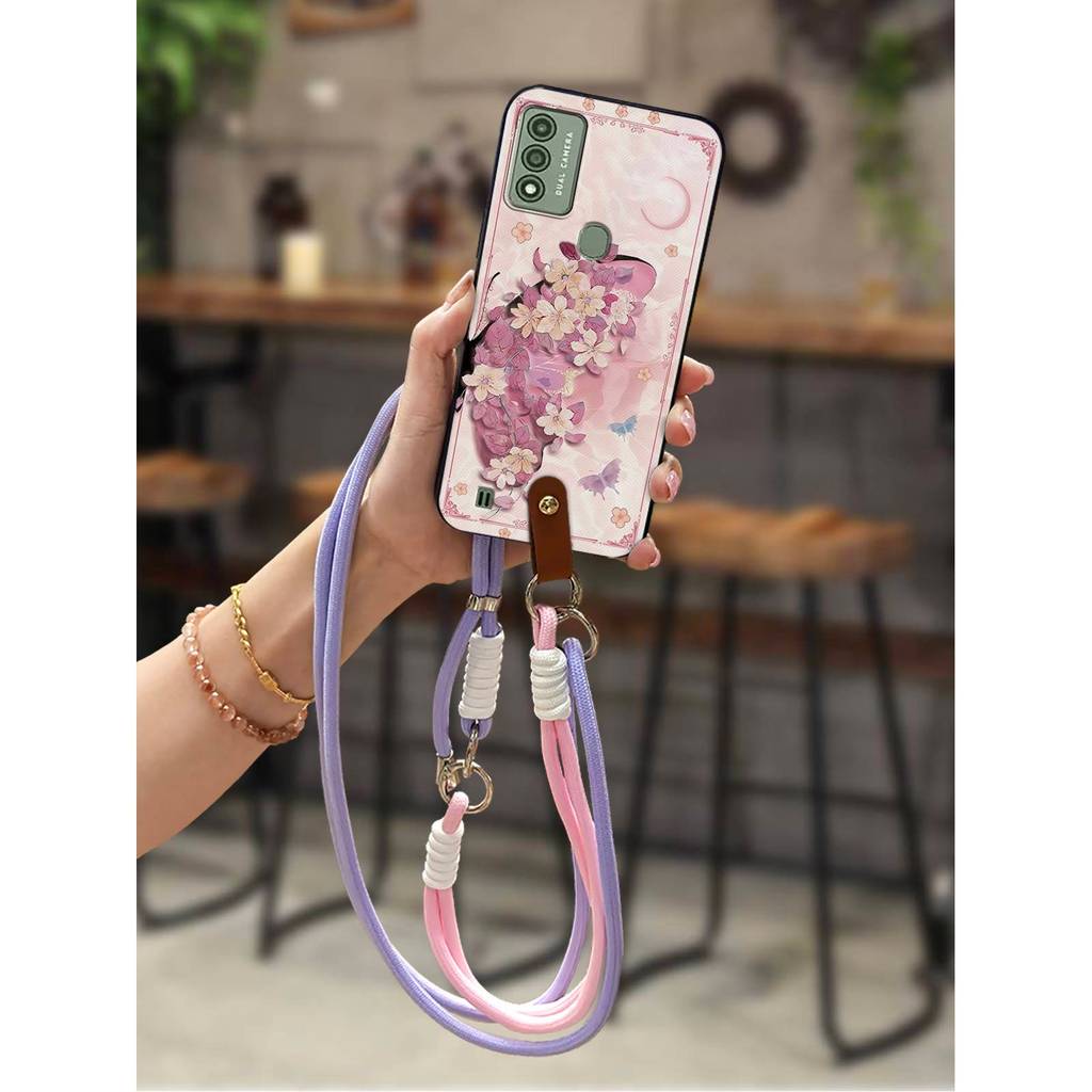 เคสนิ่ม สร้อยคอเคสโทรศัพท์สําหรับ Wiko Voix/U616AT Dirt-proof Graffiti กันน้ํา TPU Lanyard น่ารัก Cr