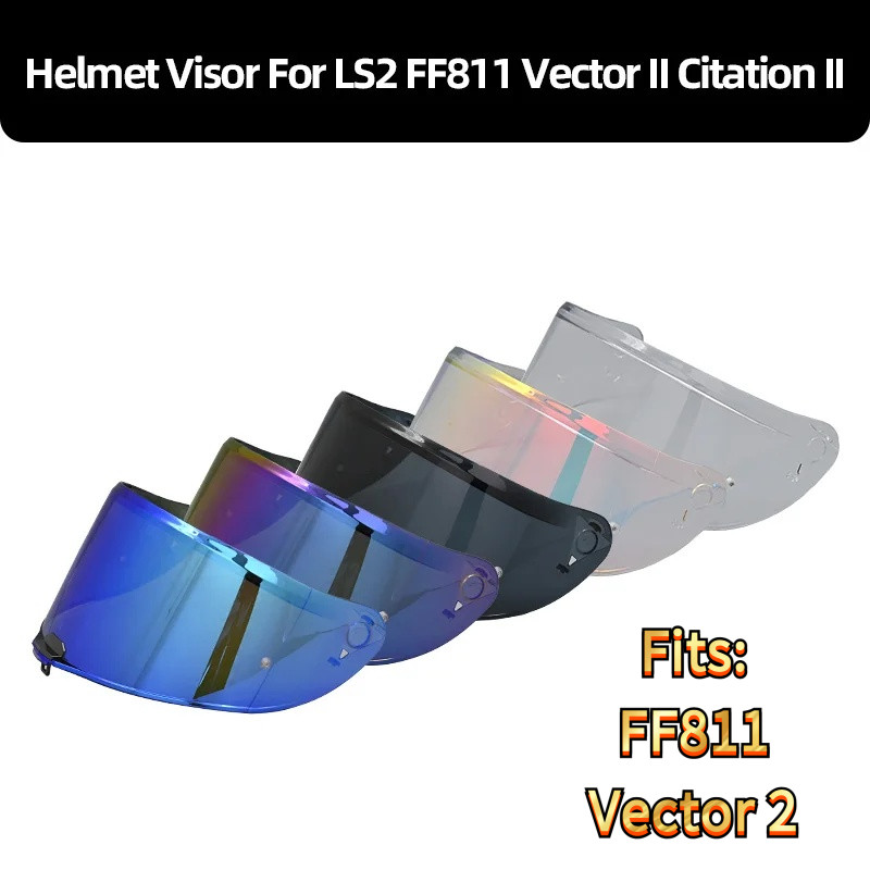 2025ใหม่ กระบังหน้าหมวกกันน็อคสําหรับ LS2 FF811 กระบังหน้าเหมาะกับ Vector |Vector 2 (MHR-103) Vector II Citation II Replacement Shield Lens Windshield อุปกรณ์เสริมรถจักรยานยนต์ Casco Moto