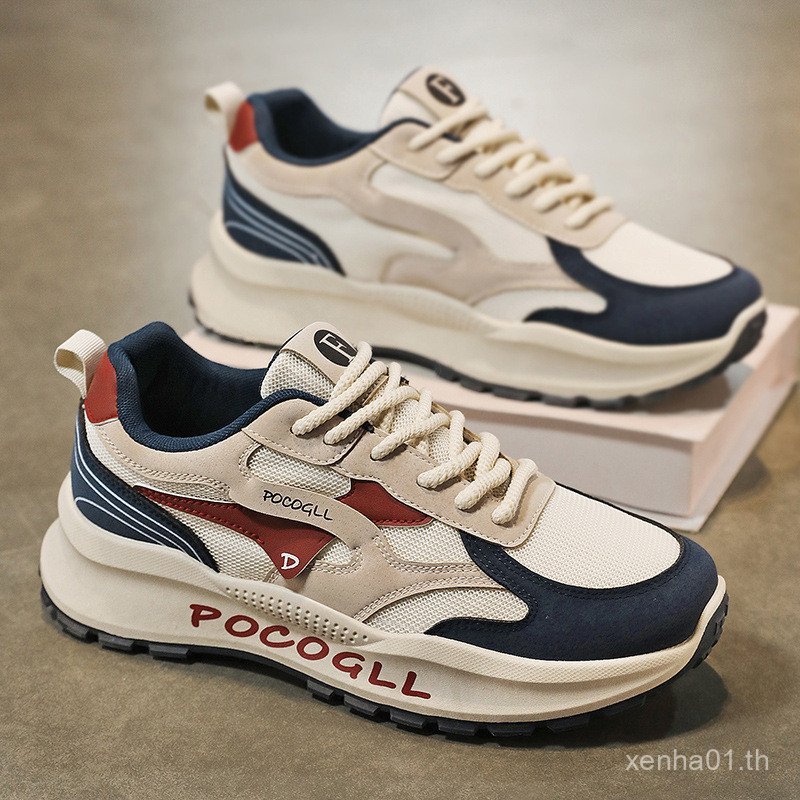 C3VZ READY STOCK รองเท้าผู้ชาย 2025 ฤดูร้อน Breathable ระงับกลิ่นกาย All-Match ตาข่ายกีฬาเพิ่มสไตล์ฮ