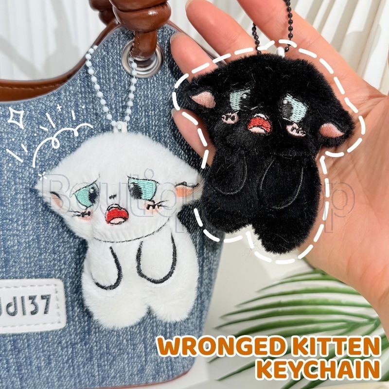 ตุ๊กตา พิติฟู แมวที่เก็บกุญแจ-ตุ๊กตาจี้-กระเป๋าเป้สะพายหลังพวงกุญแจแหวนอุปกรณ์เสริม-น่ารักลูกแมวตุ๊กตาพวงกุญแจ-เพื่อนคู่ของขวัญวันเกิด-น่ารักแขวนเ