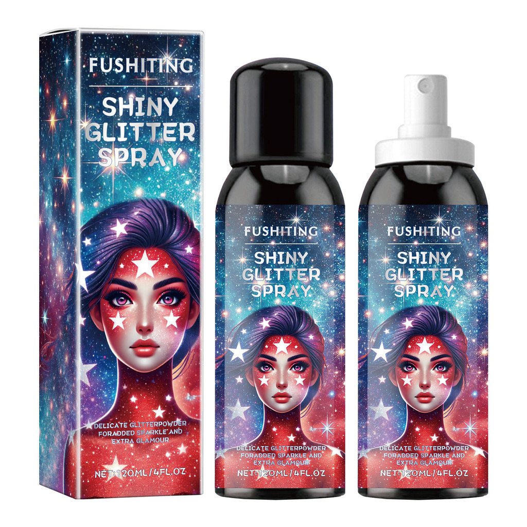 Glitter Spray Shimmer Spray Body Hair  Setting Makeup Brightening Party Nightclub