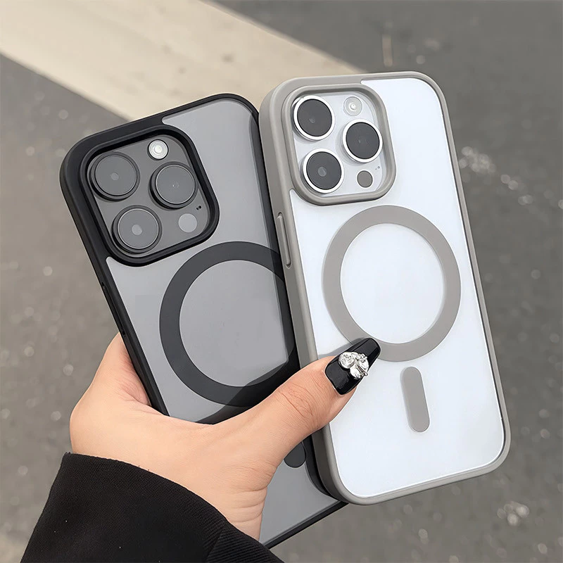 แม่เหล็ก เคสใสกันกระแทก For IPhone 17 Air 11 12 13 14 15 16 17 PRO MAX 17 16 15 Pro 16 15 14 PLUS 8 7 Plus XR XSMAX#078 thumbnail 7