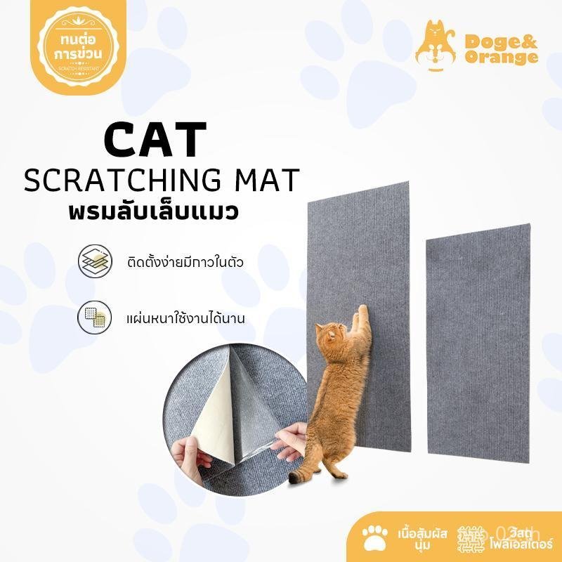 Doge&Orange พร้อมส่ง พรมลับเล็บแมว ที่ฝนเล็บ แบบติดผนัง พร้อมกาว กันรอยข่วนได้ดี มีทั้งหมด 5สี COD P