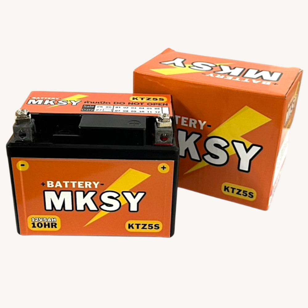 แบตเตอรี่ Wave110i แบตมอไซค์ พร้อมใช้งาน ยี้ห้อ MKSY 5S ฮอนด้า เวฟ 110ไอ wave 11