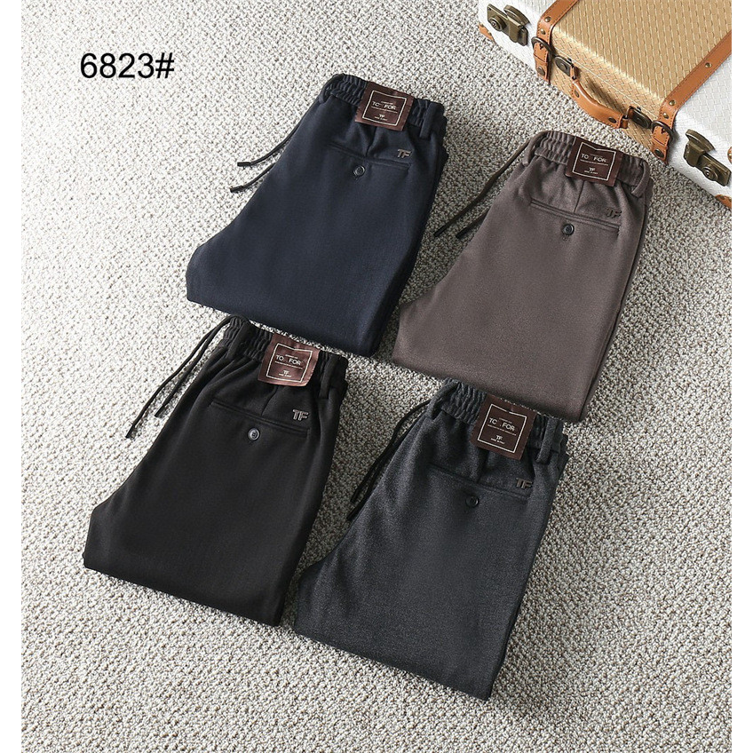 A9VD TOM FORD New Men's Business Casual Pants Fashionable Straight-Leg Pants Simple Versatile Casual