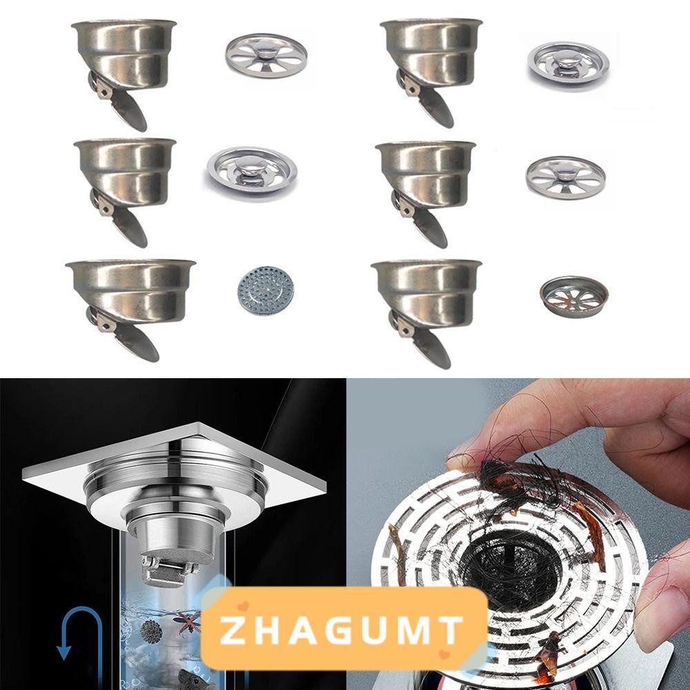 ZHAGUMT366KB ฝักบัว Anti-กลิ่น Drainer, Trap Universal สแตนเลสท่อระบายน้ําชั้น,อุปกรณ์ฮาร์ดแวร์ Hair Catcher ท่อระบายน้ําซีล Core ห้องครัวห้องน้ําโรงแรม