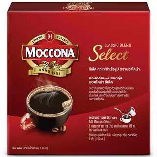 มอคโคน่าซีเลคกาแฟสำเร็จรูปกล่อง 340กรัม Moccona Select Instant Coffee Box 340g. [หมายเลขบาร์โค้ด 8851753095001 ]
