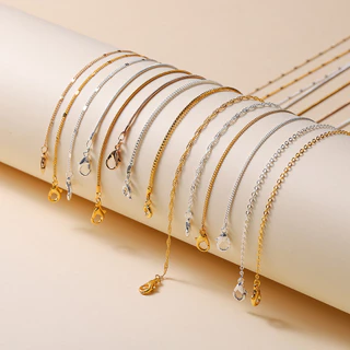 สร้อยคอเปล่า 1 เส้น โซ่เปล่าสำหรับจี้ อะไหล่สร้อยคอ DIY หลากสไตล์ สำหรับผู้ชายและผู้หญิง