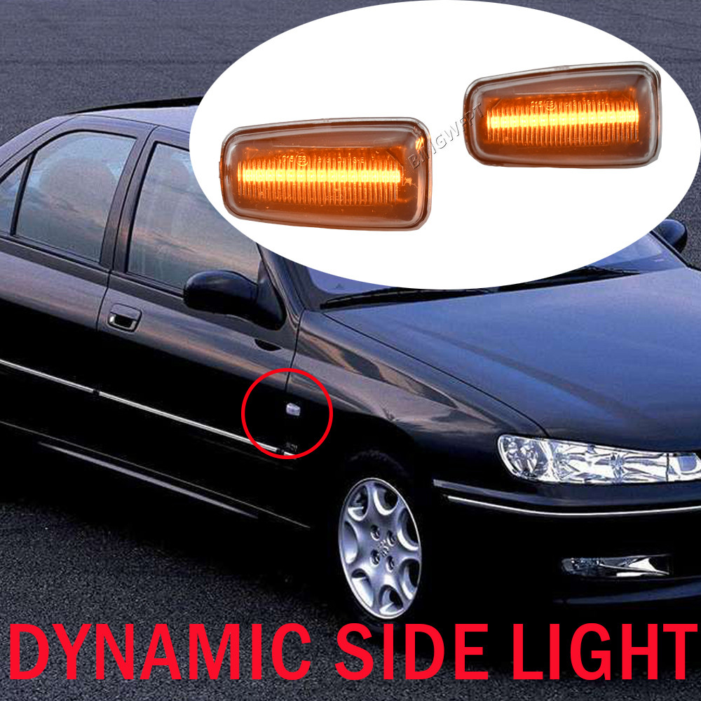 สําหรับ Peugeot 406 106 306 806 Expert 1 Partner สําหรับ Citroen XM ZX LED แบบไดนามิกด้านข้าง Marker