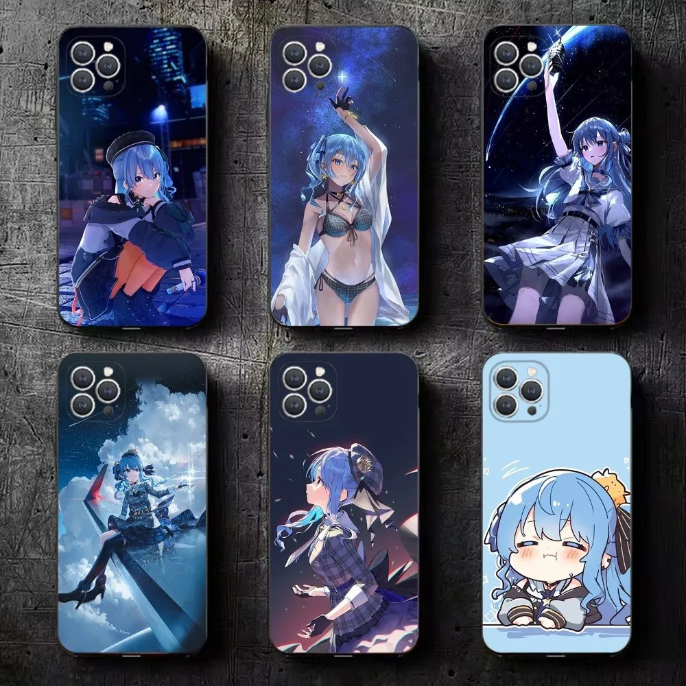 TP-1 Hoshimachi Suisei เคสโทรศัพท์สําหรับ iPhone 15,14,13,12,11,Plus,Pro Max,XS,X,XR,SE,Mini,8,7 ซิลิโคนอ่อนนุ่มฝาครอบสีดํา