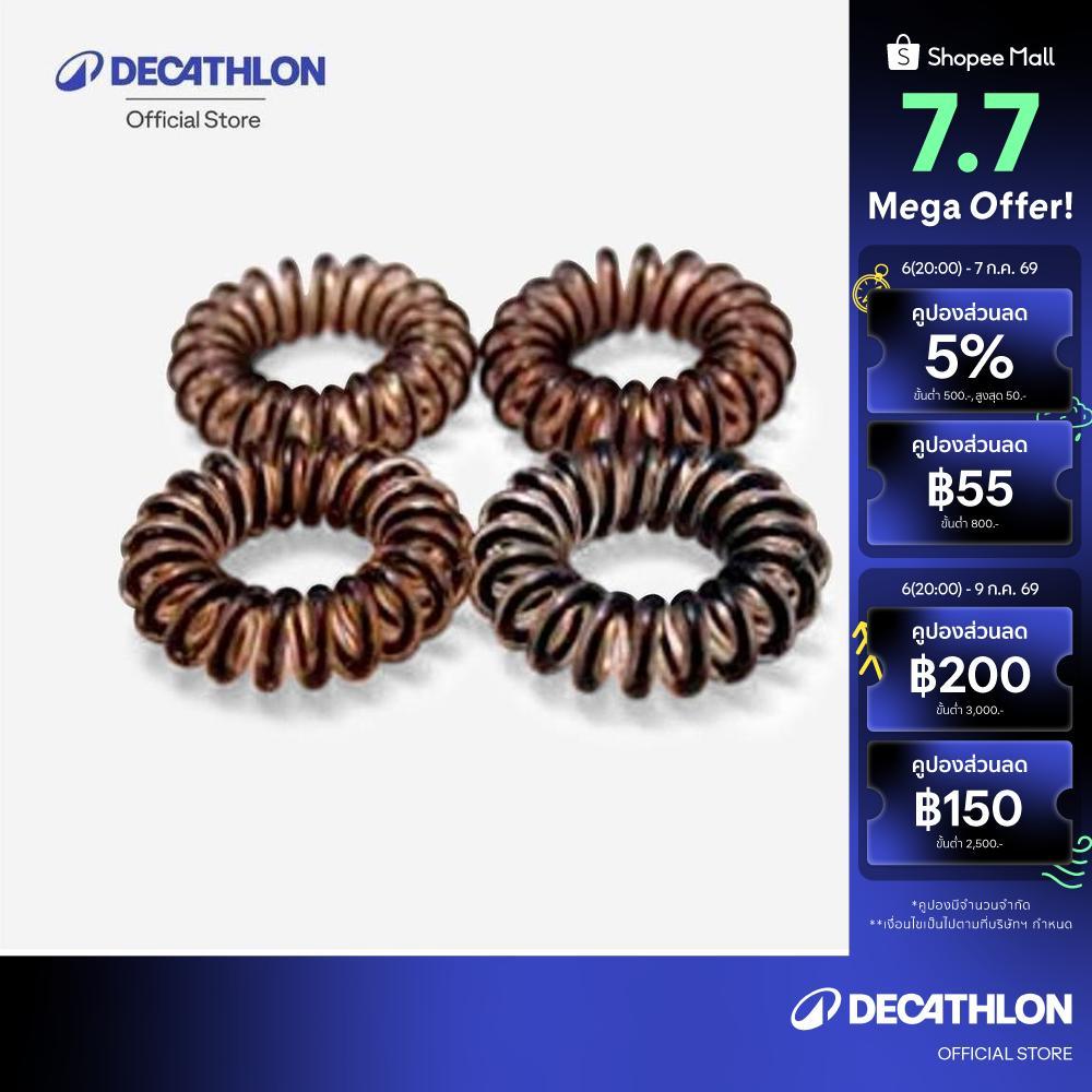 Decathlon Fitness Hair Scrunchy 6-Pack ที่รัดผมใส่ออกกำลังกาย 6 ชิ้น - Black/Brown