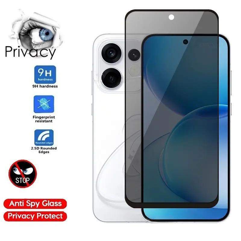 ฟิล์มกระจกนิรภัยกันการมอง สำหรับ OPPO Reno16 5G Reno16F Reno16Pro, Reno 16, 16F, Reno16FS Reno16F S FS ฟิล์มกระจกกันมอง